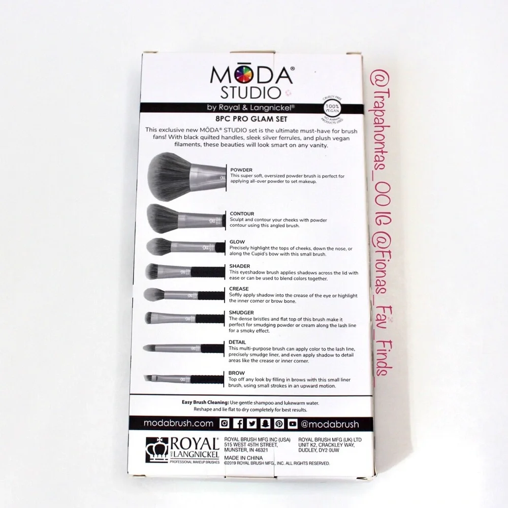 Moda Studio | 8 Pc Glam Set Vegan/Cruelty Free